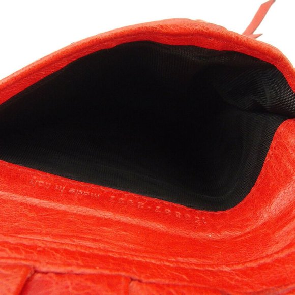 BALENCIAGA two-fold mini wallet leather Auth used T18475 - Picture 8 of 16